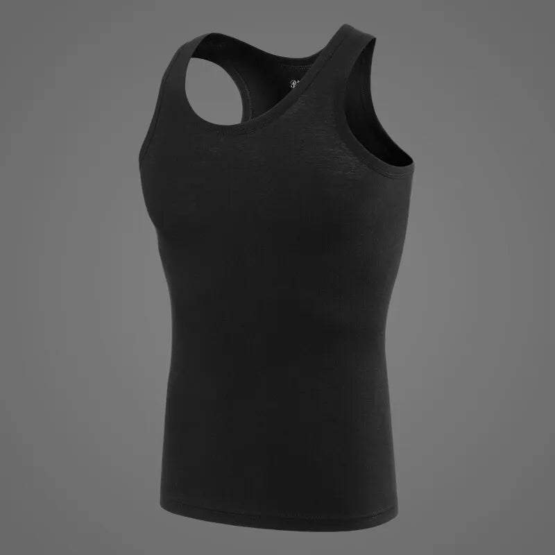 5/3/1 Pack Men To Multi-size Solid Color Tight Vests For Teenagers Comfortable Cotton Sleeveless T-shirts Sports Running Tops