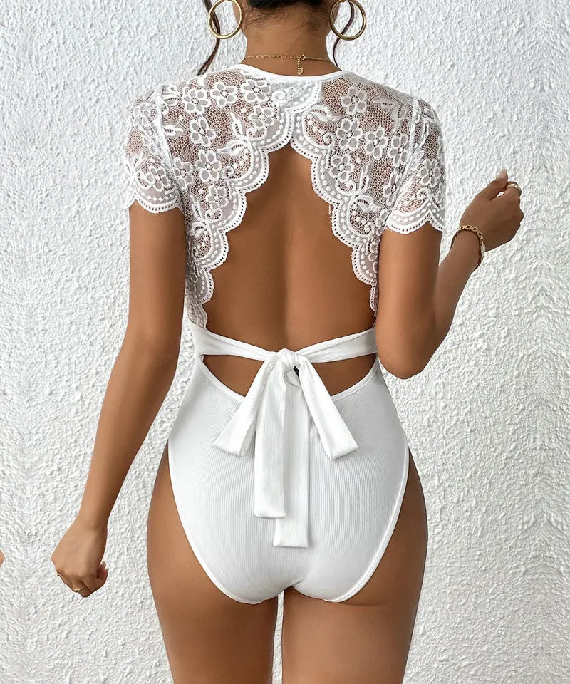 Short Sleeve Black Bodysuit Women O Neck Tummy Control Backless Tank Tops Body Suit Thongs Overalls Summer Clothes