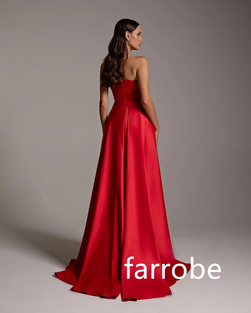 Customized Classic Pleat Mermaid Strapless Long Dresses Bespoke Occasion Dresses Exquisite Modern Style Pastrol Unisex Chinese S