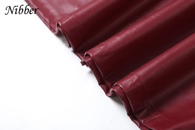 Nibber Vintage Elegant Dress Women Summer Leather Classic Sleeveless Slits Basic Simple Trend Solid Stretch Party Long Bodycon