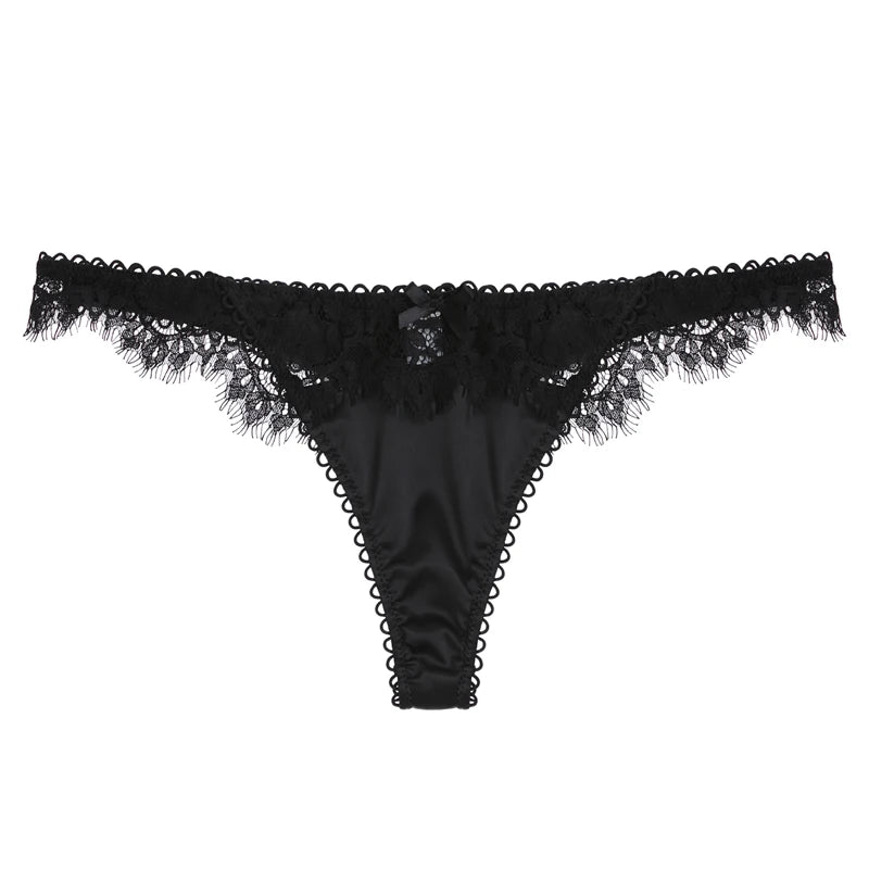 Lace Panties Sexy Women's Underwear Briefs G String Transparent Seamless Thong Low Waist Hollow Out Underpants Size S-XL