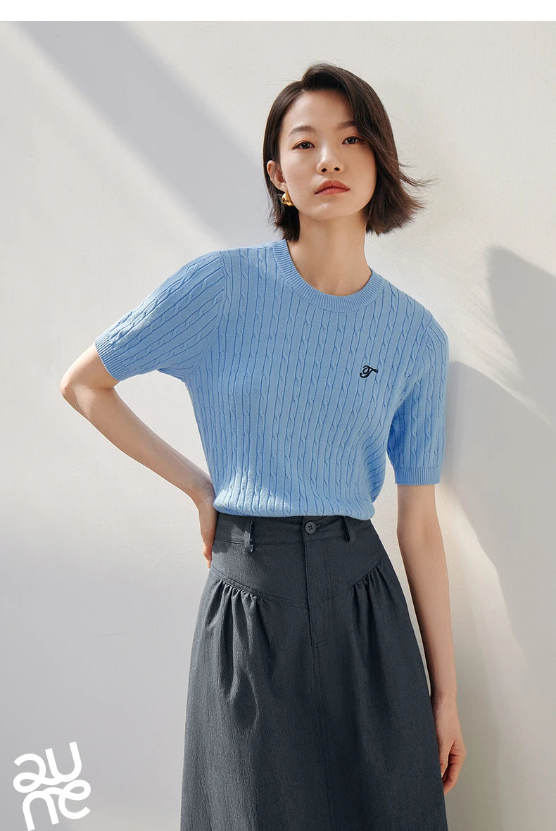 TOYOUTH  Women Knitwear 2025 Summer New Tops 8523801