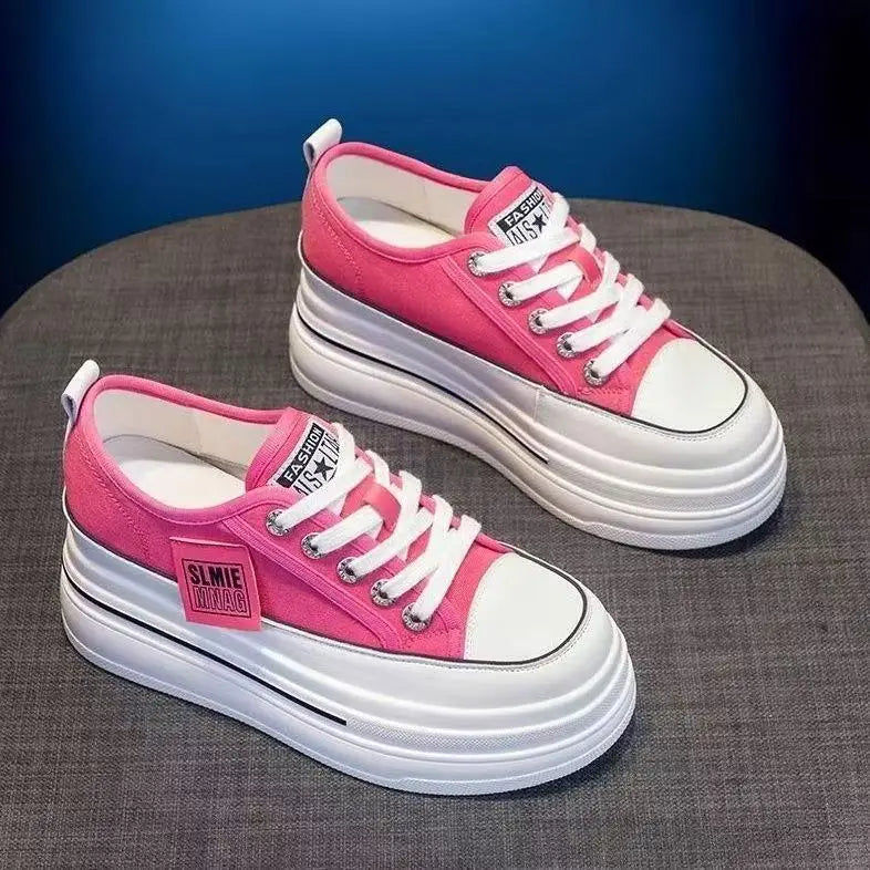 Canvas Shoes Women Spring Summer Casual Walking Platforms Vulcanized Shoes Ladies Fashion Chunky Sneakers Zapatos Para Mujer