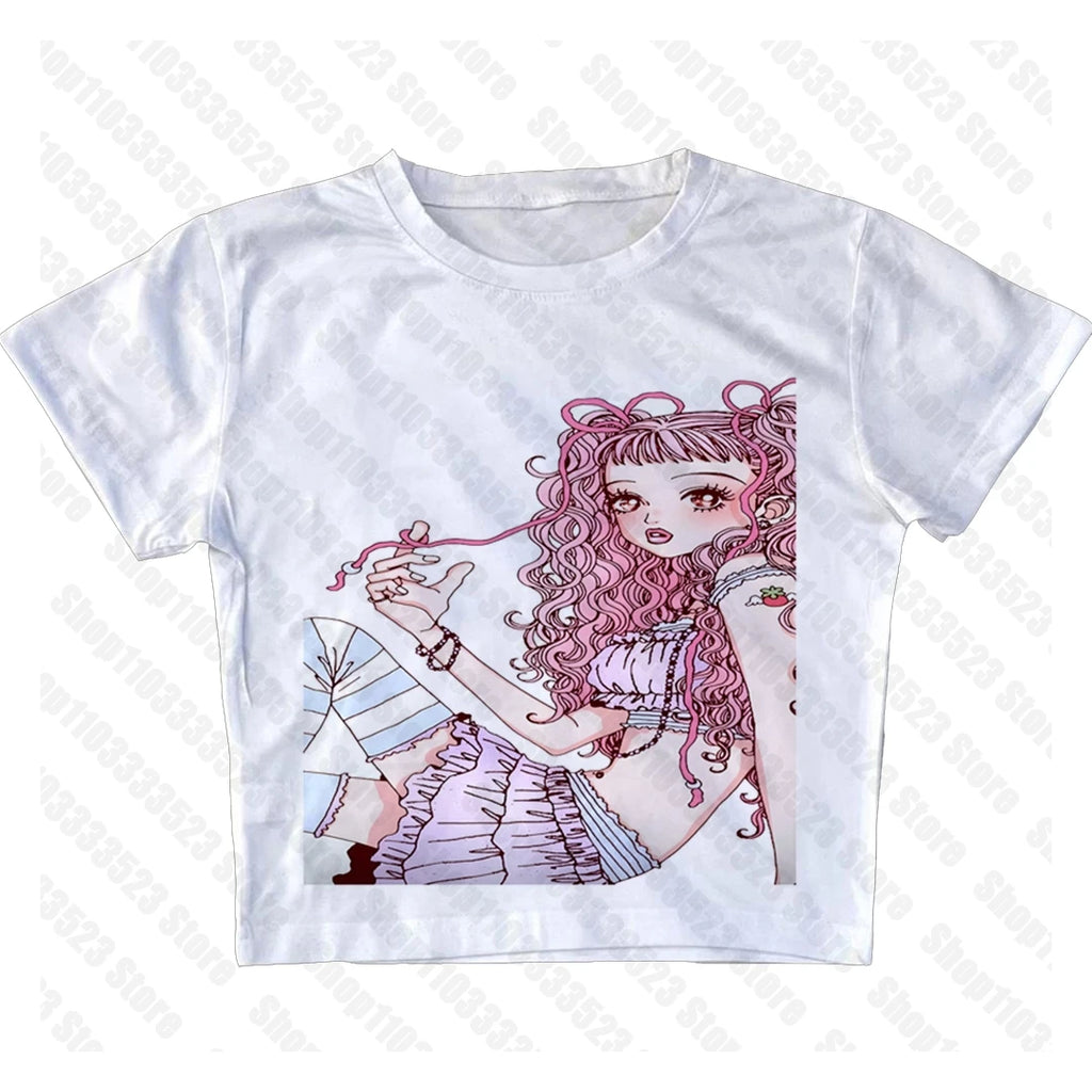 Gothic E-girls Aesthetic graphics Harajuku Women's Tank Women Grunge Crop Tops Y2k style Clothes Gothic Y2k style Punk Baby Tank