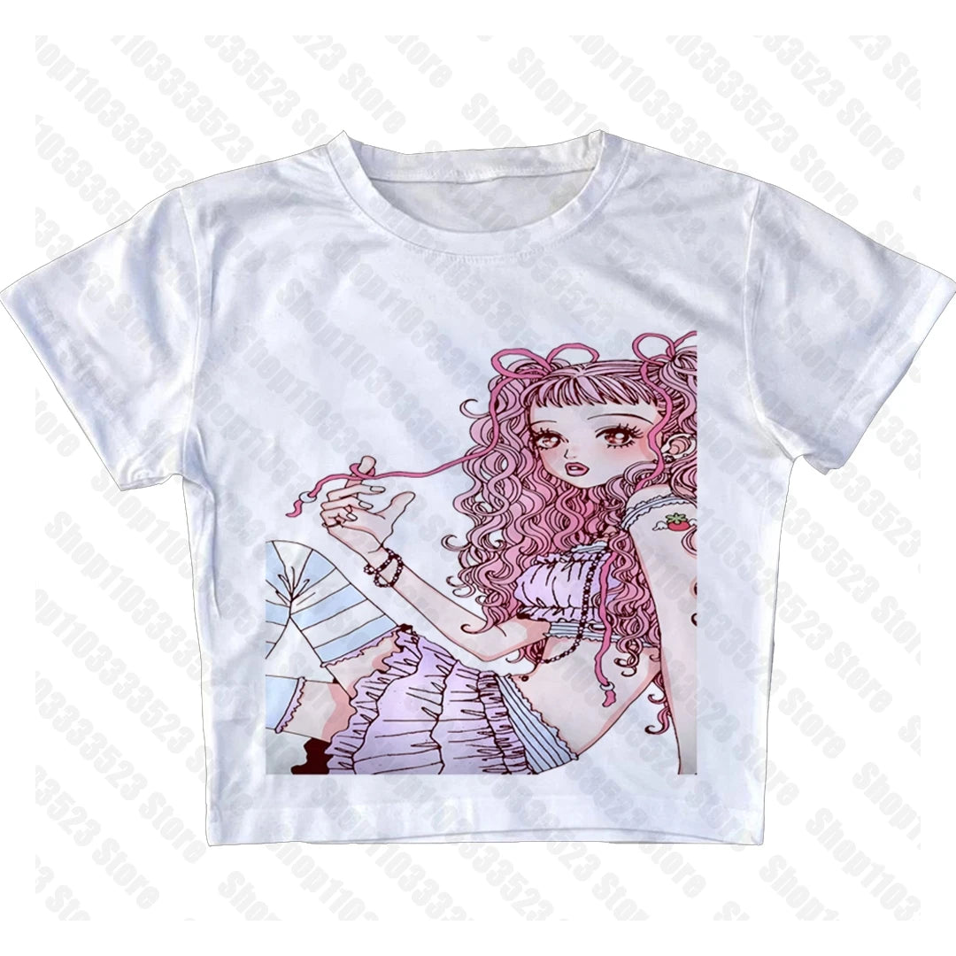 Gothic E-girls Aesthetic graphics Harajuku Women's Tank Women Grunge Crop Tops Y2k style Clothes Gothic Y2k style Punk Baby Tank