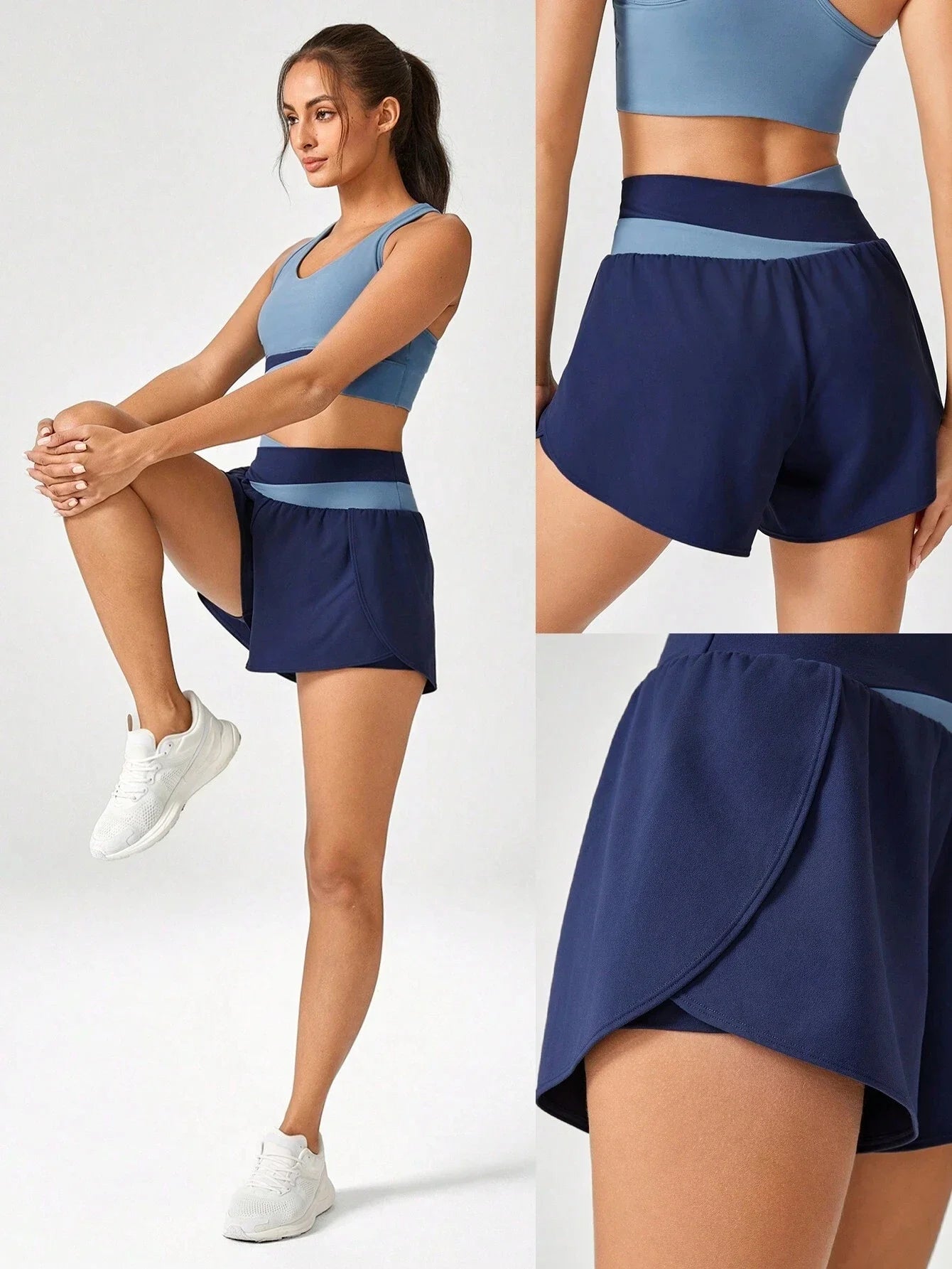High Waist Workout Skorts for Women - Quick Dry Breathable Yoga Skirt Shorts, Anti-Ride Running Fitness Wear with Inner Liner"