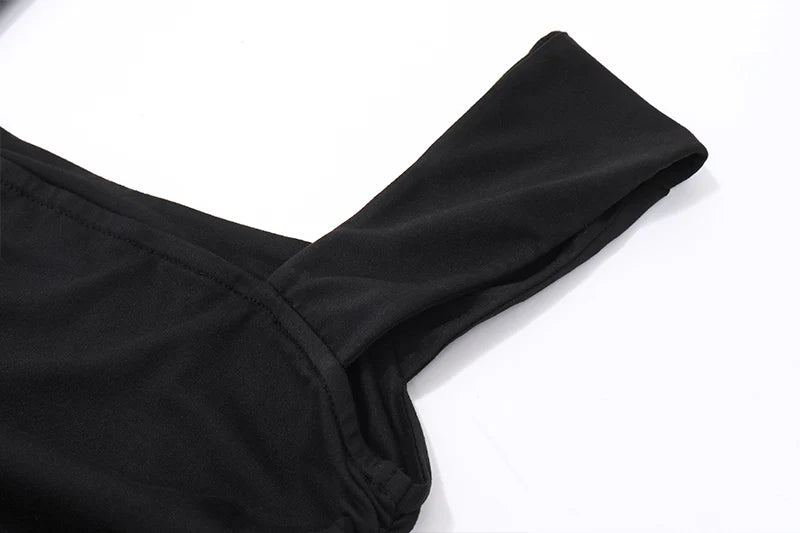 WhereMery Elegant Slip Long Dresses Sexy Women Ruched Bodycon Solid Maxi Dress Spring Y2K Summer Temperament High-waist Vestidos