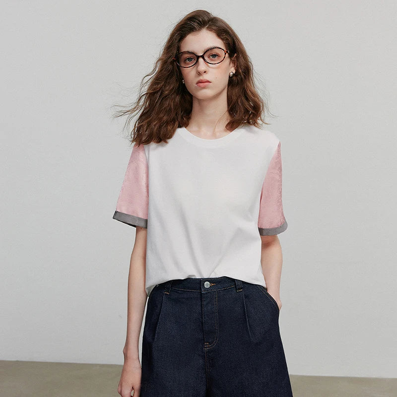 TOYOUTH Women Short Sleeve T shirt 2025 Summer New Casual Tops 8521048