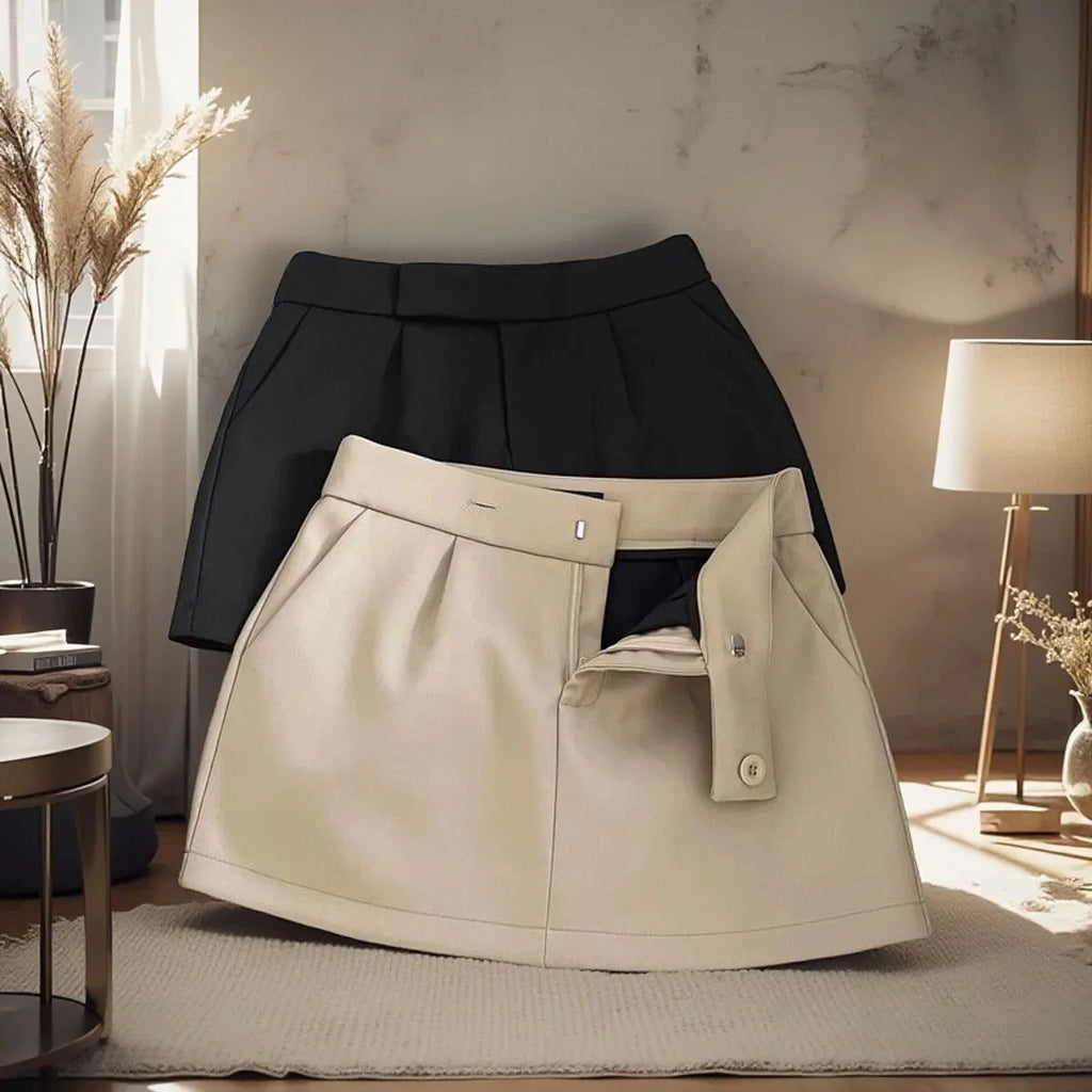 Vintage Skirts Women Fashion Streetwear Casual Skirts Solid Pockets Wrap The Buttocks Sweet Mini 2025 New Spring Summer Skirts