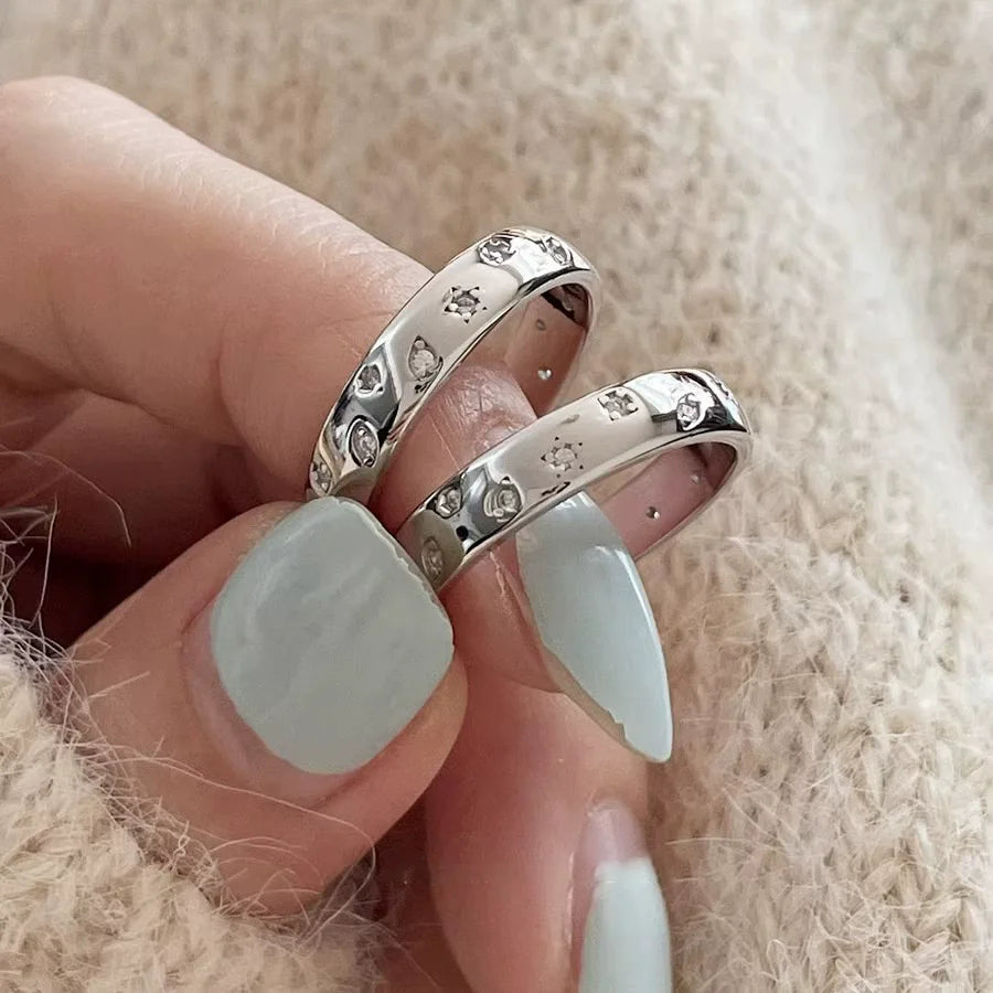 VENTFILLE 925 Sterling Silver Irregular Ring for Women Geometry Versatile Minimalism  Accessories Jewelry Gift Dropshipping