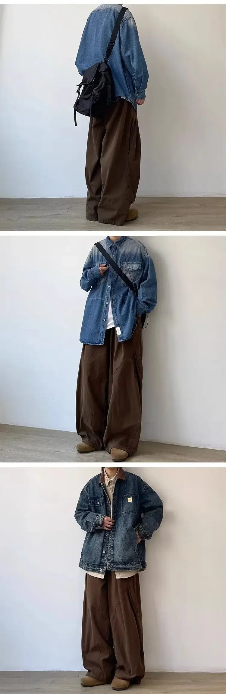 Japanese Style Functional Paratrooper Casual Pants Men Women's Preppy Vintage Versatile Loose Fit Straight Leg Bell Bottoms Work