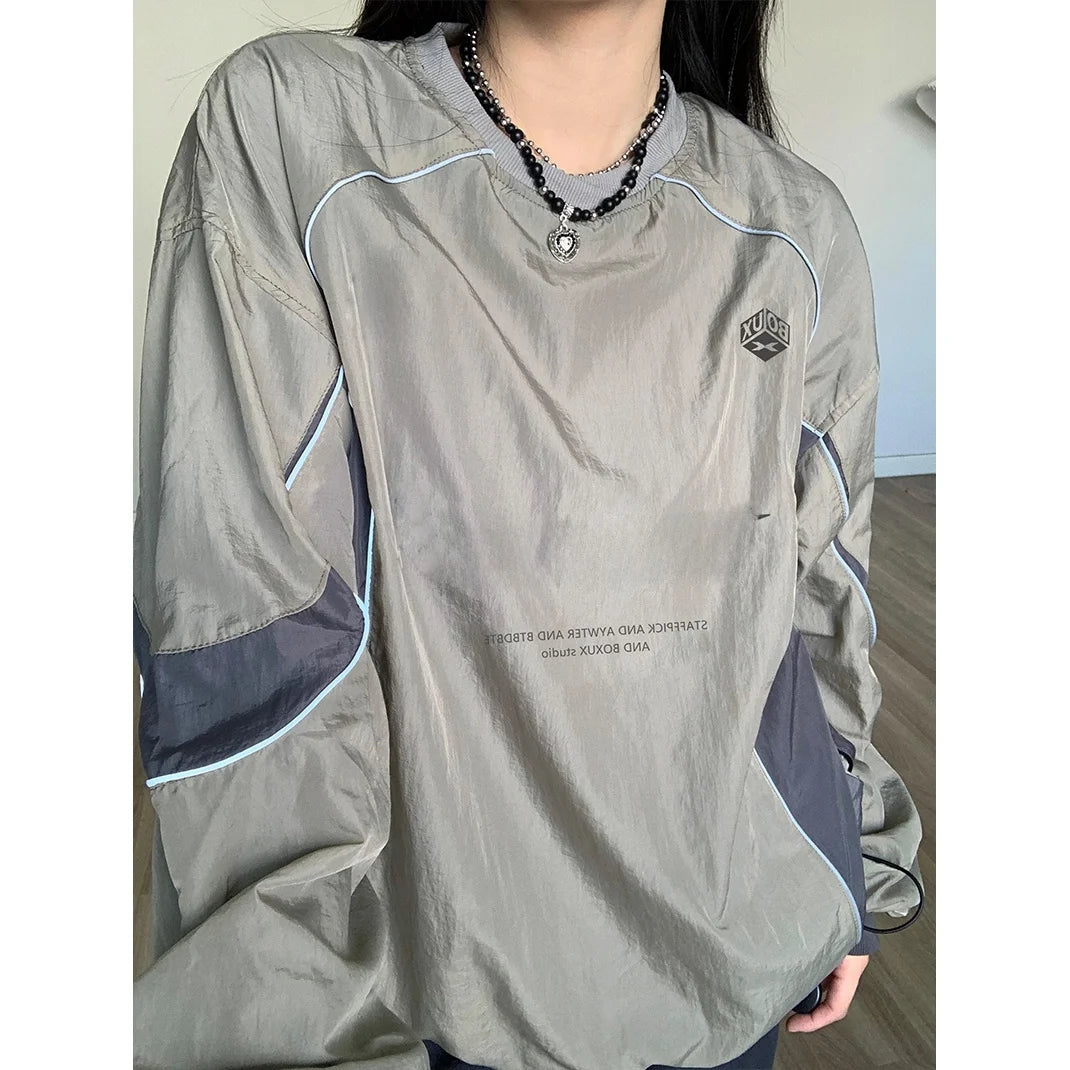 Loose Fit Hoodie Sweatirt ex Outdoor Casual Sle Color Blo Pleated Design Comfortable Breathable Youth Faion