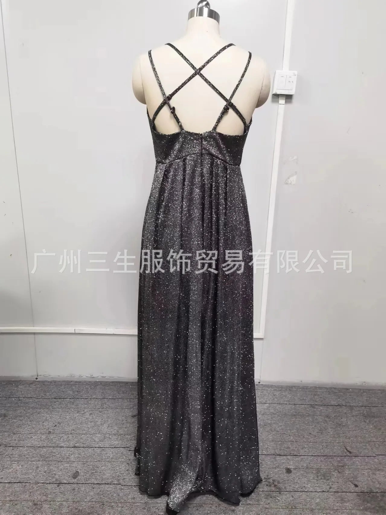 Sleeveless Backless High Waist Sequins Long Dress 2025 Summer Lace Up Elegant Evening Maxi Vestidos  Floor Length Wedding Dress