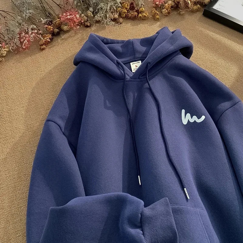 American Style Oversize Hoodie Men's Loose Top Korean Lazy Style New Arrival Fall Winter Fashion Brand Casual Sweatshirt