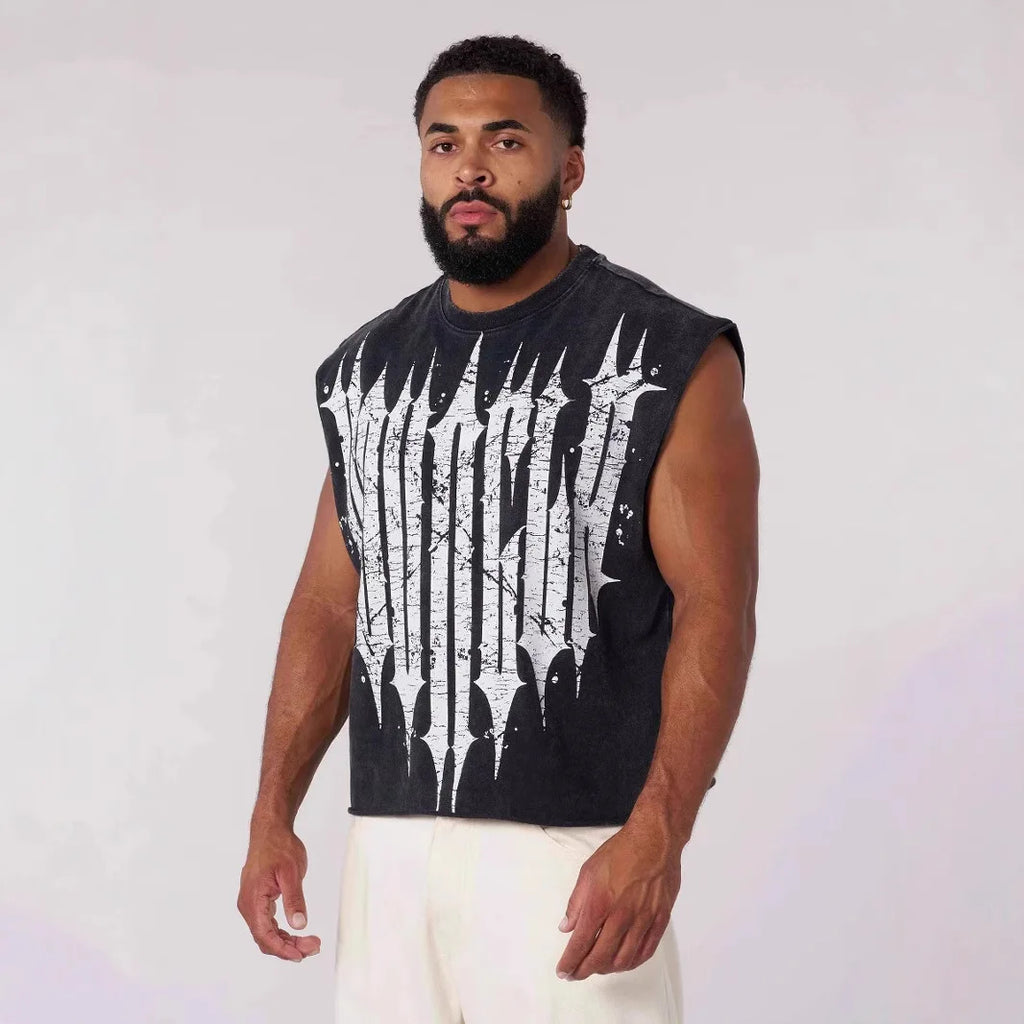 Men's Fitness Tank Top 2025 New Men's Cotton T-shirt Men's Running Training Home Sleeveless Shirt Family Party Men's Sleeveless