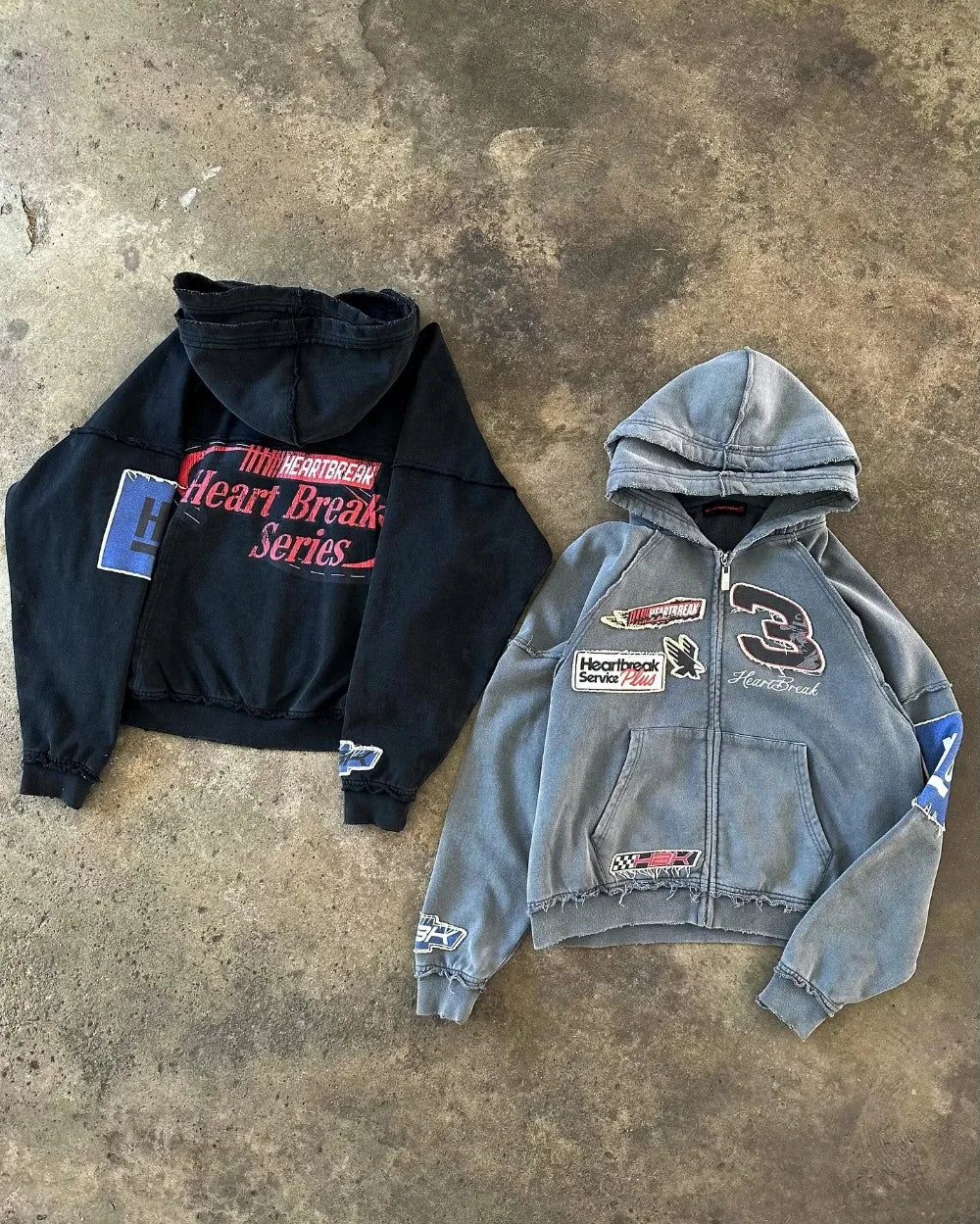 Y2K Zip Up Hoodie Oversized Pattern Letter Patchwork New Sweatshirt Hoodie Men and Women Gothic Long Sleeved Hoodies Streetwear