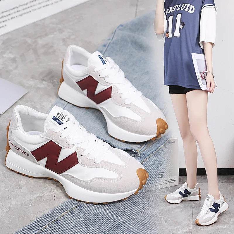 Women Sneakers 2025 New Spring Autumn Brand Luxury Vulcanize Shoes Casual Footwear Zapatillas Mujer Light Flat Breathable Shoes
