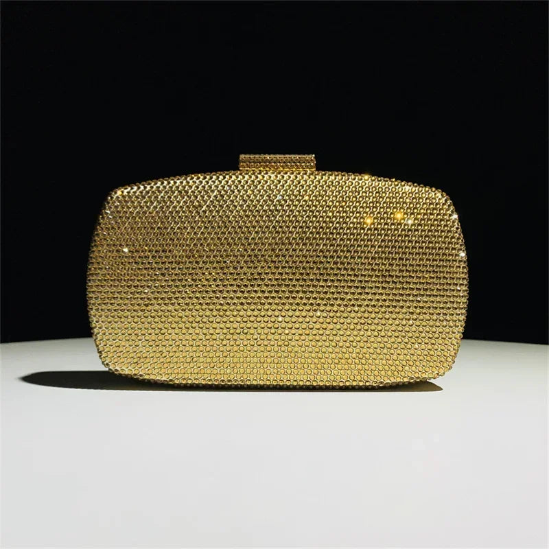 High End Luxury Rhinestone Handbag Women Fashion Formal Wedding Party Evening Bags Ladies Elegant Diamond Yellow Bling Clutch