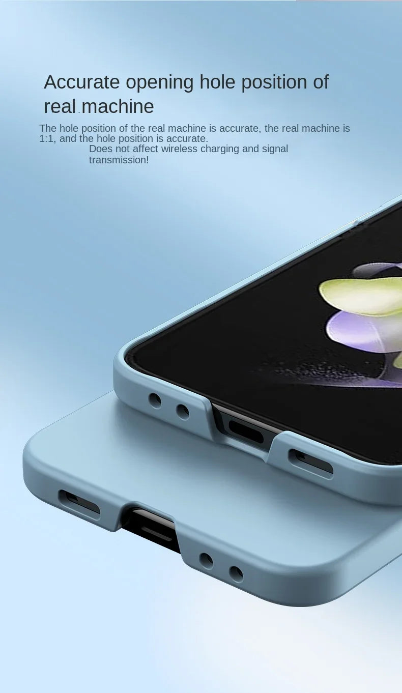 Skin Feel Hard Shell Phone Case for Samsung Galaxy Z Flip 6 5 4 3  Flip6 Flip5 Flip4 Flip3 5G Hinge Protection Shockproof Cover