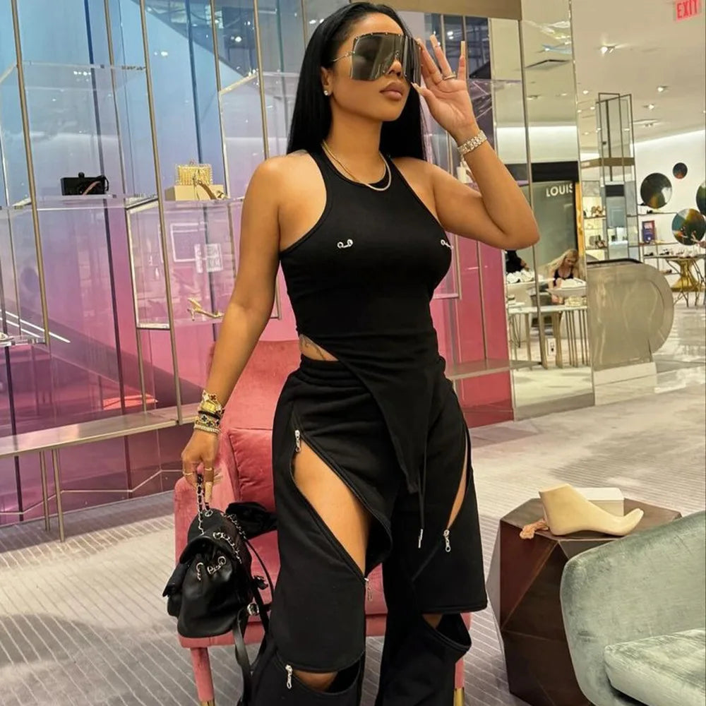 Gtpdpllt Crew Neck Sleeveless Bodysuits White Summer Tank Tops Woman Y2K Clothing Fashion Streetwear Outfits Rompers