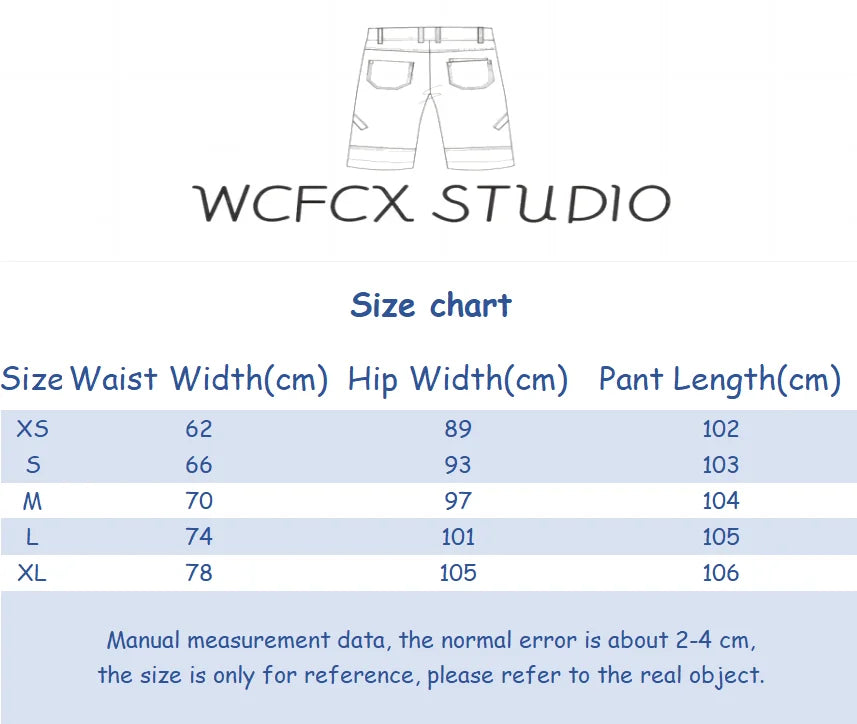 WCFCX STUDIO Women's Casual Baggy Jeans Streetwear Vintage Wide Leg Denim Pants Female Fashion Straight Trousers 2025 New
