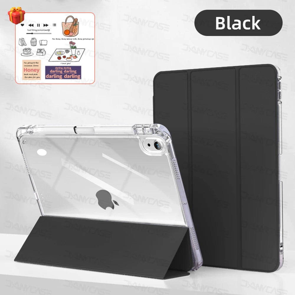 Transparency Case for 2024 iPad Pro 13in 11in M4 Air 11-inch 13-inch M2 iPad 10th Gen 10.9 Air 4/5 iPad 7/8/9th 10.2 5/6th 9.7in