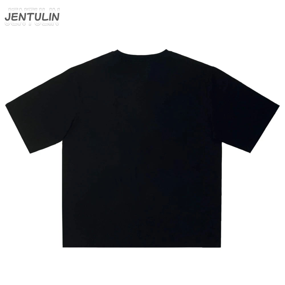 Hip Hop Streetwear Oversized Men Clothing Short Sleeve I Hate Lida Graphic Print Y2k Tops Tee Harajuku Goth Korean Tshirt Cotton