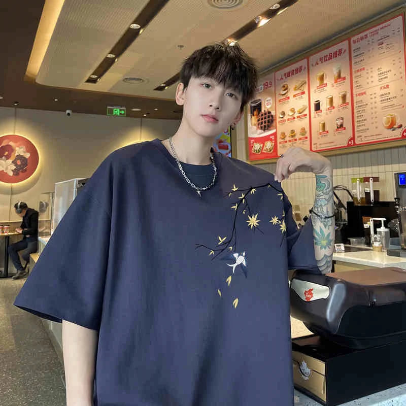 Summer Men's Cotton Streetwear Oversized T-shirts Graphic Print Short Sleeve T Shirt 2025 New Hip Hop Fashion Y2K Tee Tops