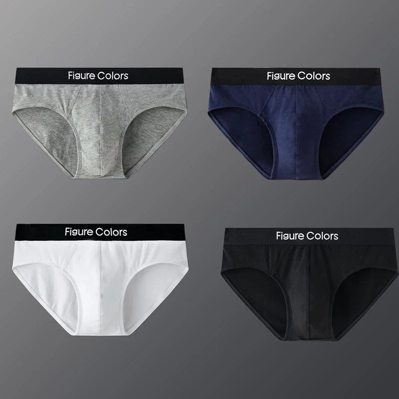 4pcs Men's Briefs Underwear Sexy Antibacterial Men's Panties Underpants Male U Convex boxer briefs for Man Absorbent Elastic