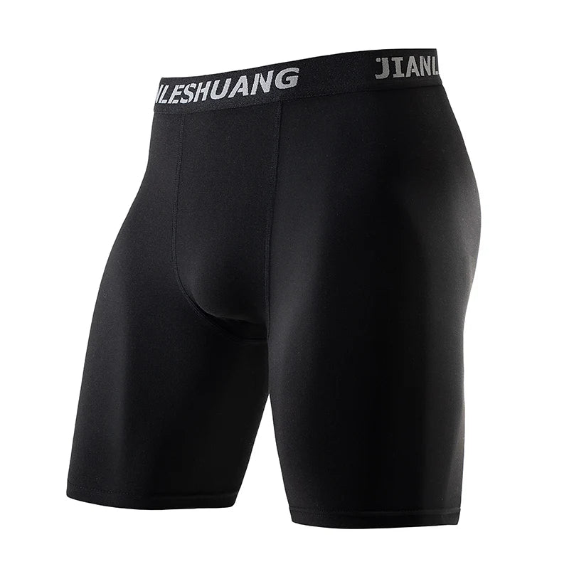 2/5 Pcs Teenagers To Adults Multi-size Men's Sports Underwear Fitness Long Boxer Shorts Running Training Basketball Football Sho