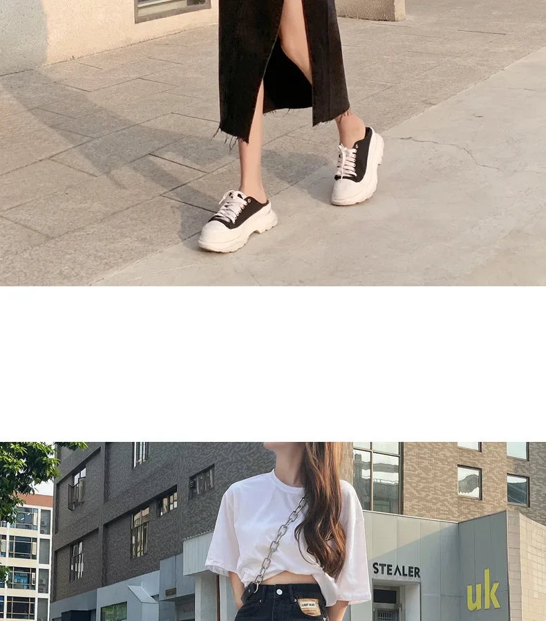 Mid-Length Denim Mini Skirt for Women High Waist Slimming Split Knee-Length Summer Trendy Cotton Half Body Skirts