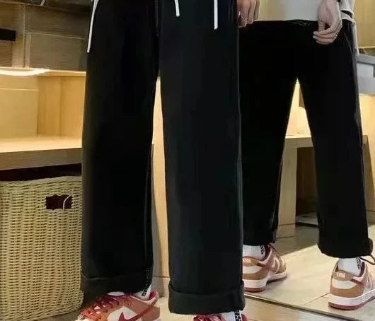 Jeans y2k high street hip hop loose wide-leg casual pants men's pants jeans street wear printed gothic style trousers hot sale