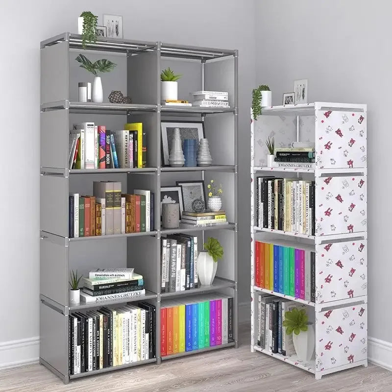 Simple Bookshelf Easy Assembly Bookcase Can Be Moved Children's Debris Rack Home Furniture Book Shelf Storage Locker Holders