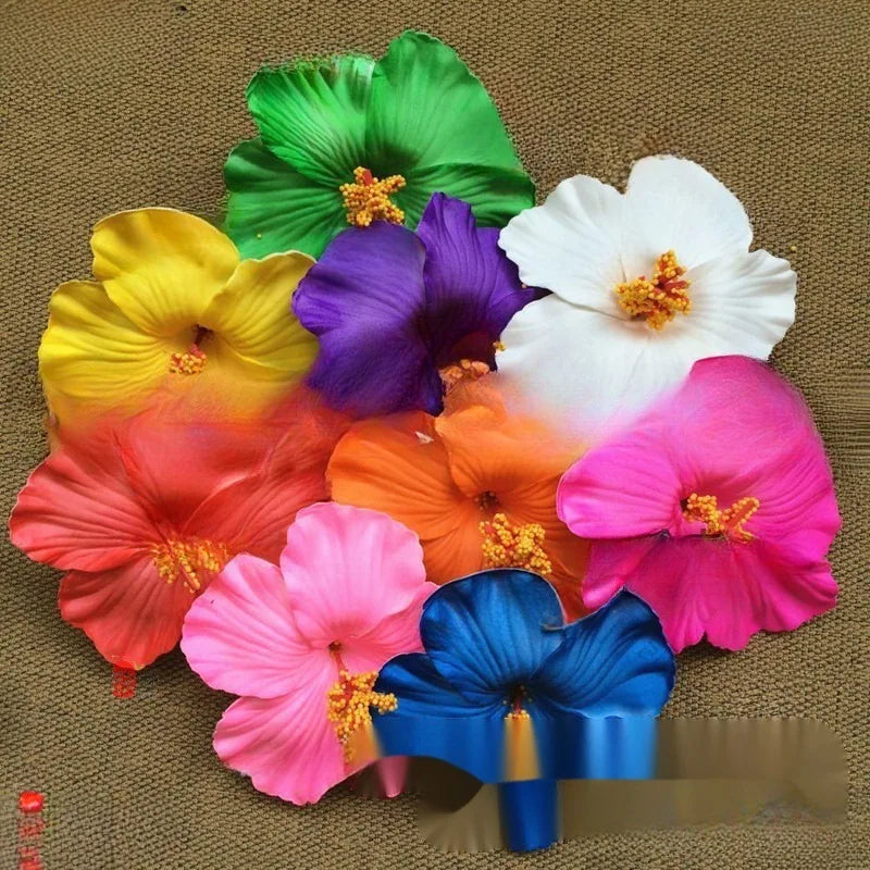 New Bohemian Style Hibiscus Flower Sweet Seaside Beach Resort Style Egg Flower Hair Clip For Women