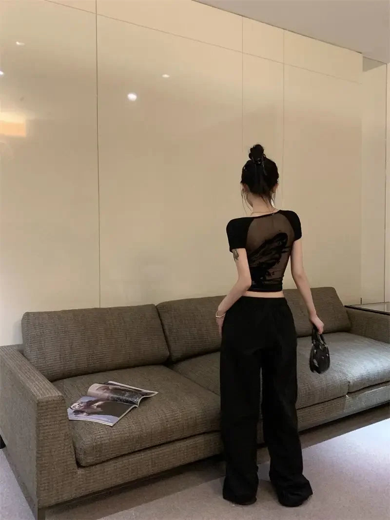 Sexy Women's T-shirt Short Sleeve Female Top Aesthetic Clothing One Pieces Korean Reviews Clothes Clearance Cheap Many Youthful