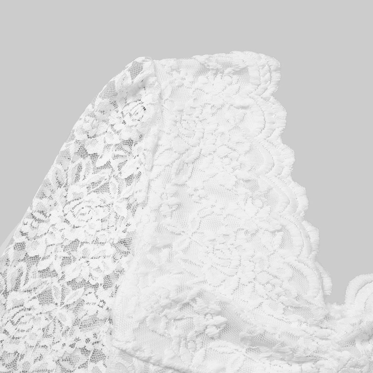 Women Elegant White Lace V-Neck Bodysuits Sexy One Piece Fitted Bodyshaper Jumpsuits Long Sleeves Shapewear Slimming Waist Tops