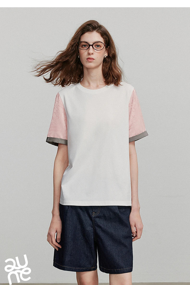 TOYOUTH Women Short Sleeve T shirt 2025 Summer New Casual Tops 8521048