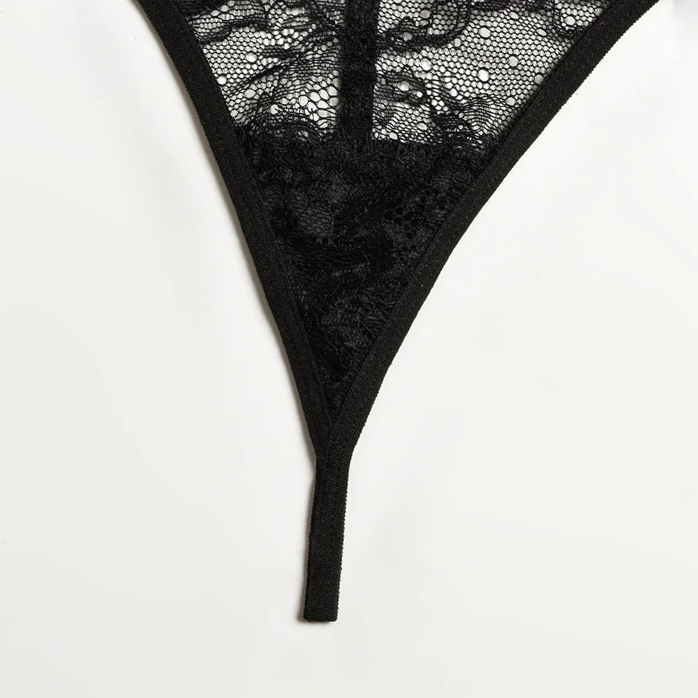 Diccvicc Beautiful Lingerie Eyelash Elegant Transparent Lace Bra Panty Set Floral Embroidery Women Sexy Underwear Exotic Outfit