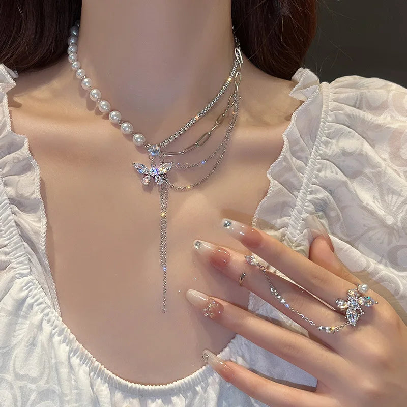 New Fashion Trend Unique Design Delicate Zircon Cross Pendant Necklace for Men and Women Couples Jewelry Party Premium Gifts