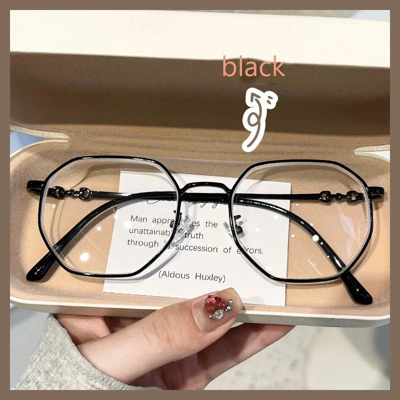 Luxury Anti-blue Light Myopia Glasses Trendy Women's Minus Diopter Eyewear Fashion Near Sighted Glasses Prescription Eyeglasses