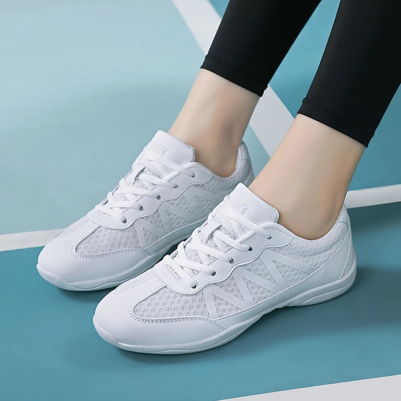 New cheerleading shoes Children's dance shoes Competitive aerobics shoes Fitness shoes Women's white jazz sports shoes 2105