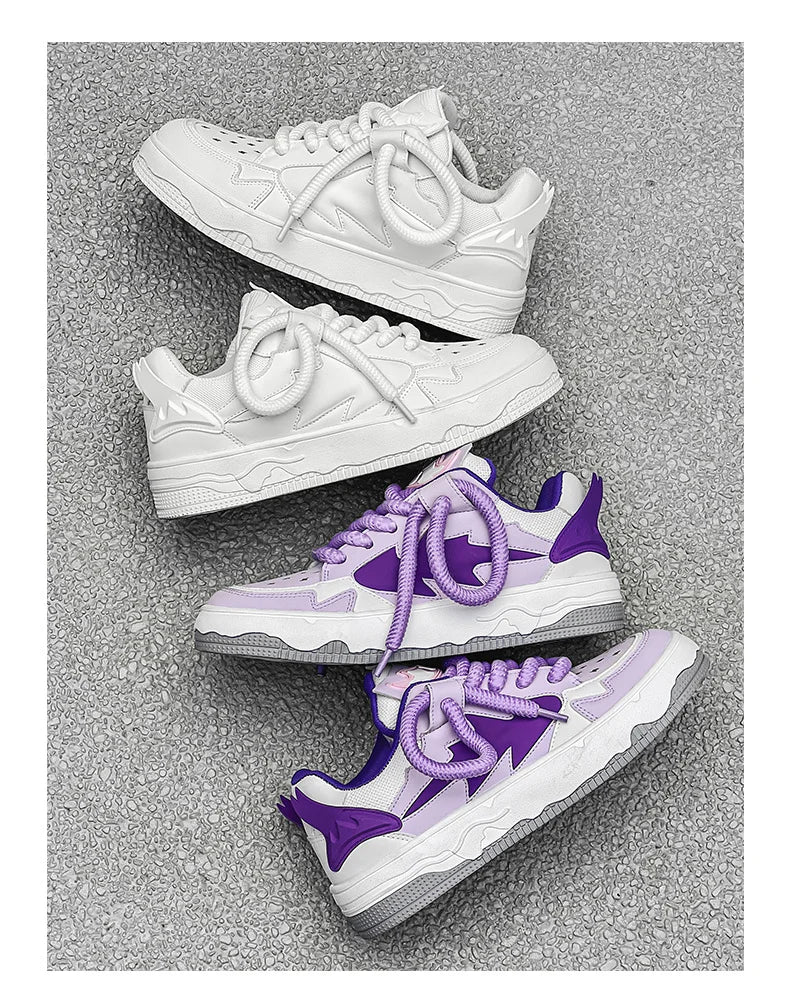 2024 Fashion Purple Mens Skateboard Shoes Streetwear Sneakers Spring Low top Board Sneakers Man Unisex Trend Shoes basket homme