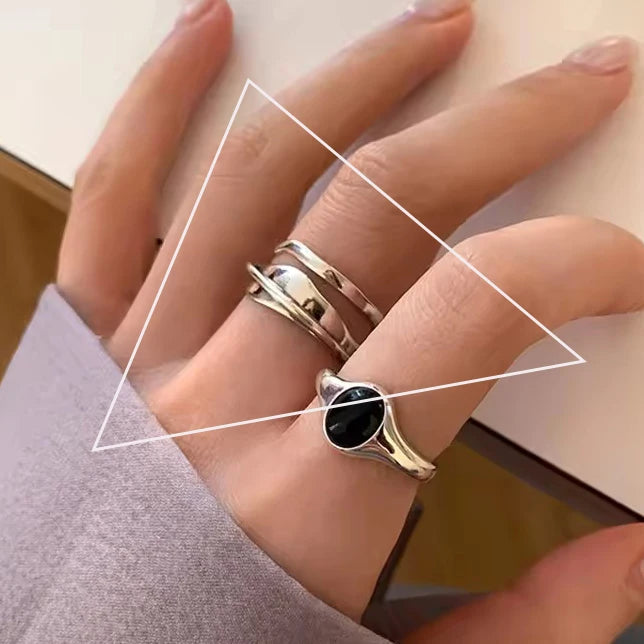 VENTFILLE 925 Sterling Silver Irregular Ring for Women Geometry Versatile Minimalism  Accessories Jewelry Gift Dropshipping