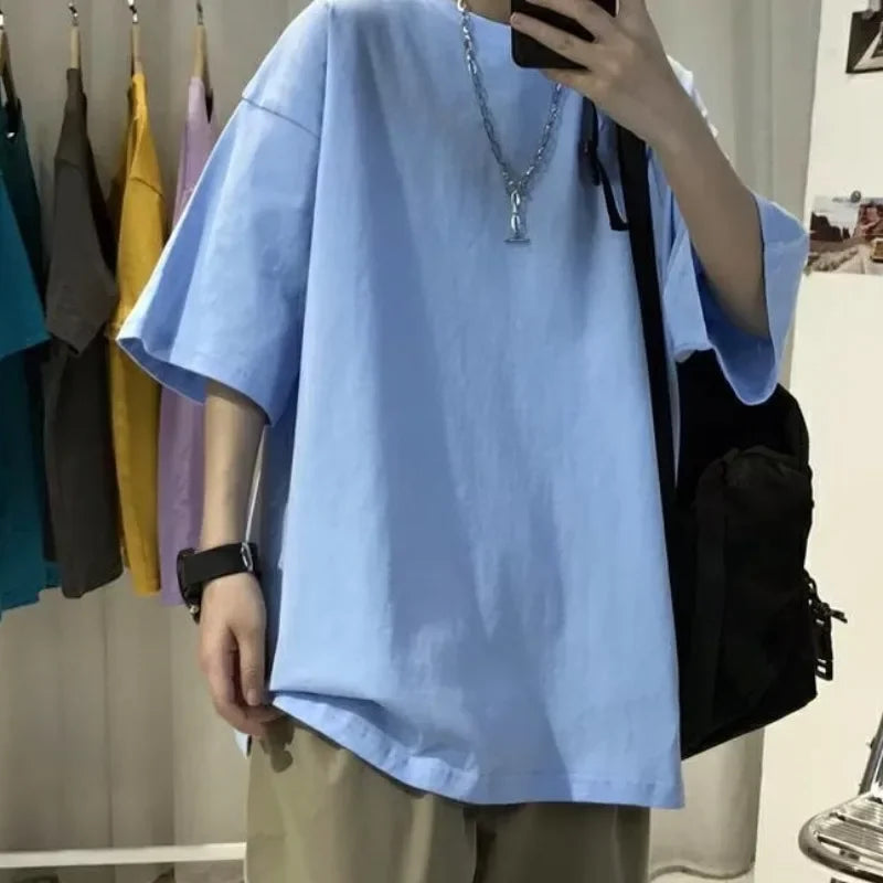 American Stylet Men's Short Sleeve T-shirt Insensitive Printing Design Sensibility Niche Oversize Half Sleeve Summer Top