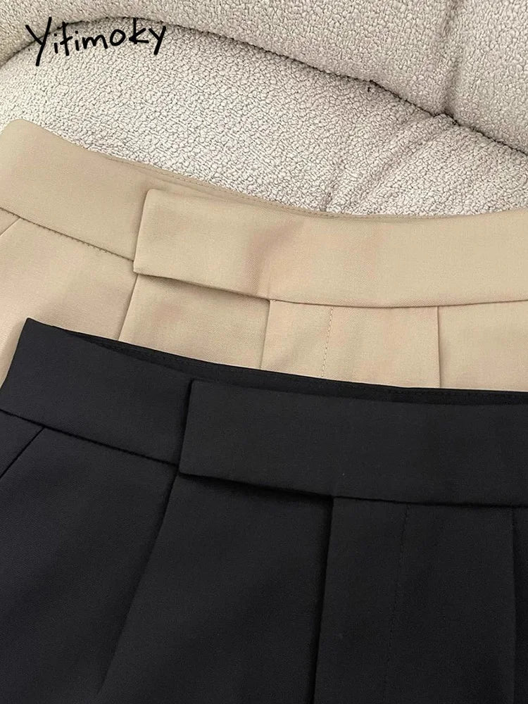 Vintage Skirts Women Fashion Streetwear Casual Skirts Solid Pockets Wrap The Buttocks Sweet Mini 2025 New Spring Summer Skirts