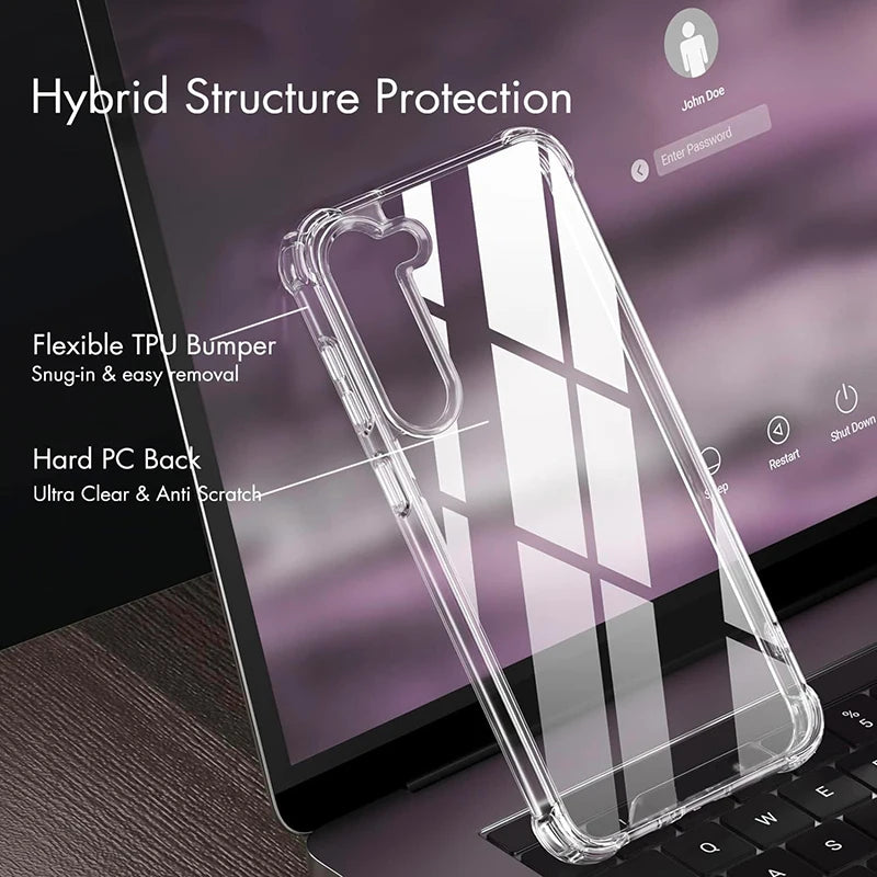 Hybrid Shockproof Case For Samsung Galaxy S25 S24 S23 S21 FE S22 Plus Ultra Clear Hard Case For Samsung A56 A36 A54 A34 A53 A33