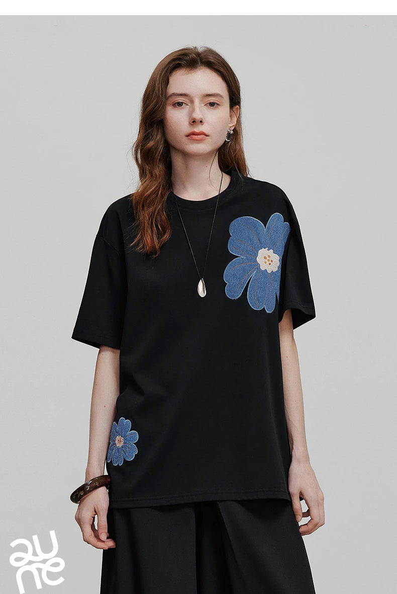 TOYOUTH Women Short Sleeve T shirt 2025 Spring New Tops 8521034