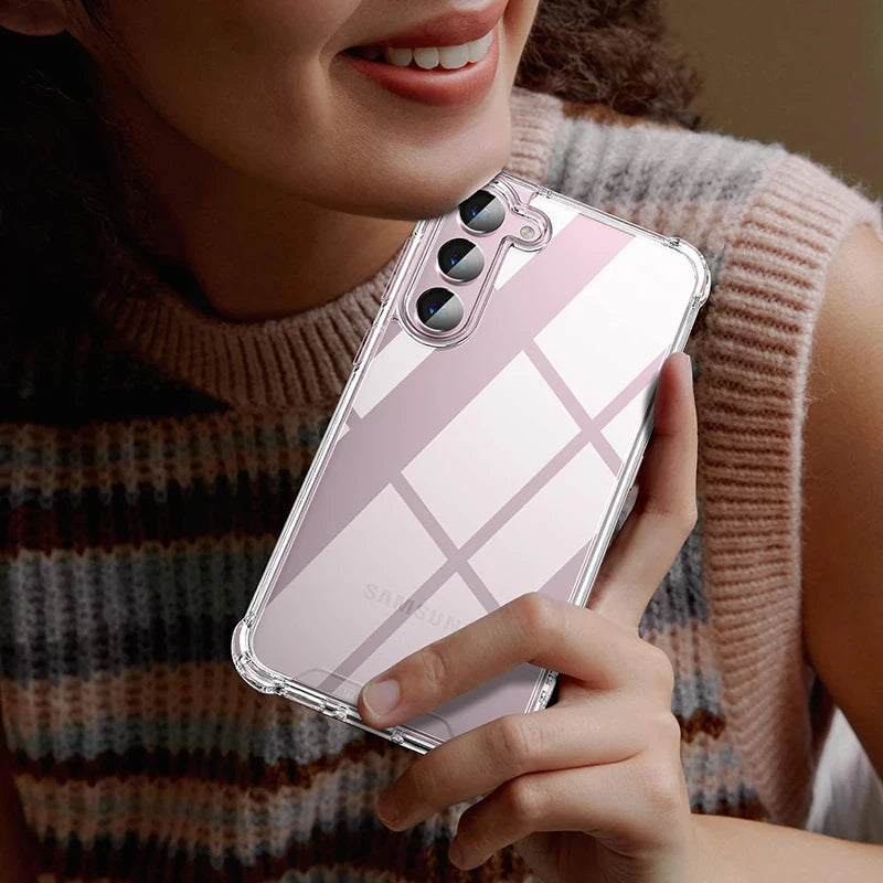 Hybrid Shockproof Case For Samsung Galaxy S25 S24 S23 S21 FE S22 Plus Ultra Clear Hard Case For Samsung A56 A36 A54 A34 A53 A33