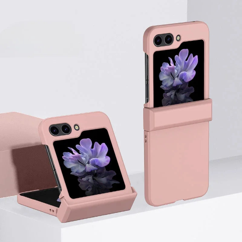 Skin Feel Hard Shell Phone Case for Samsung Galaxy Z Flip 6 5 4 3  Flip6 Flip5 Flip4 Flip3 5G Hinge Protection Shockproof Cover
