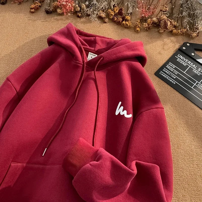 American Style Oversize Hoodie Men's Loose Top Korean Lazy Style New Arrival Fall Winter Fashion Brand Casual Sweatshirt